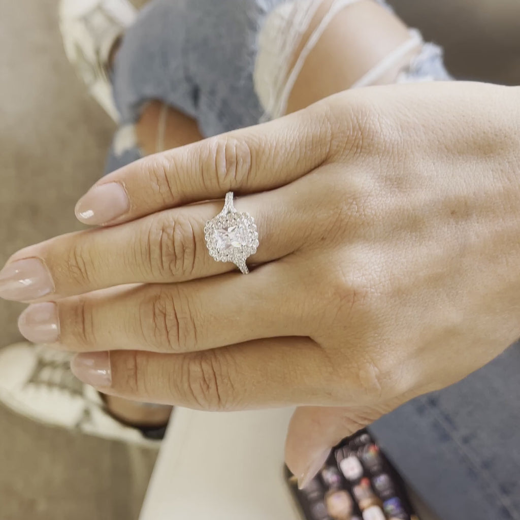 Starlette Galleria Julianna Engagement Ring - CZ Engagement Rings for Women Promise Rings for Women Emerald Cut Engagement Ring 925 Engagement Rings for Women Simulated Diamond Ring Travel Ring