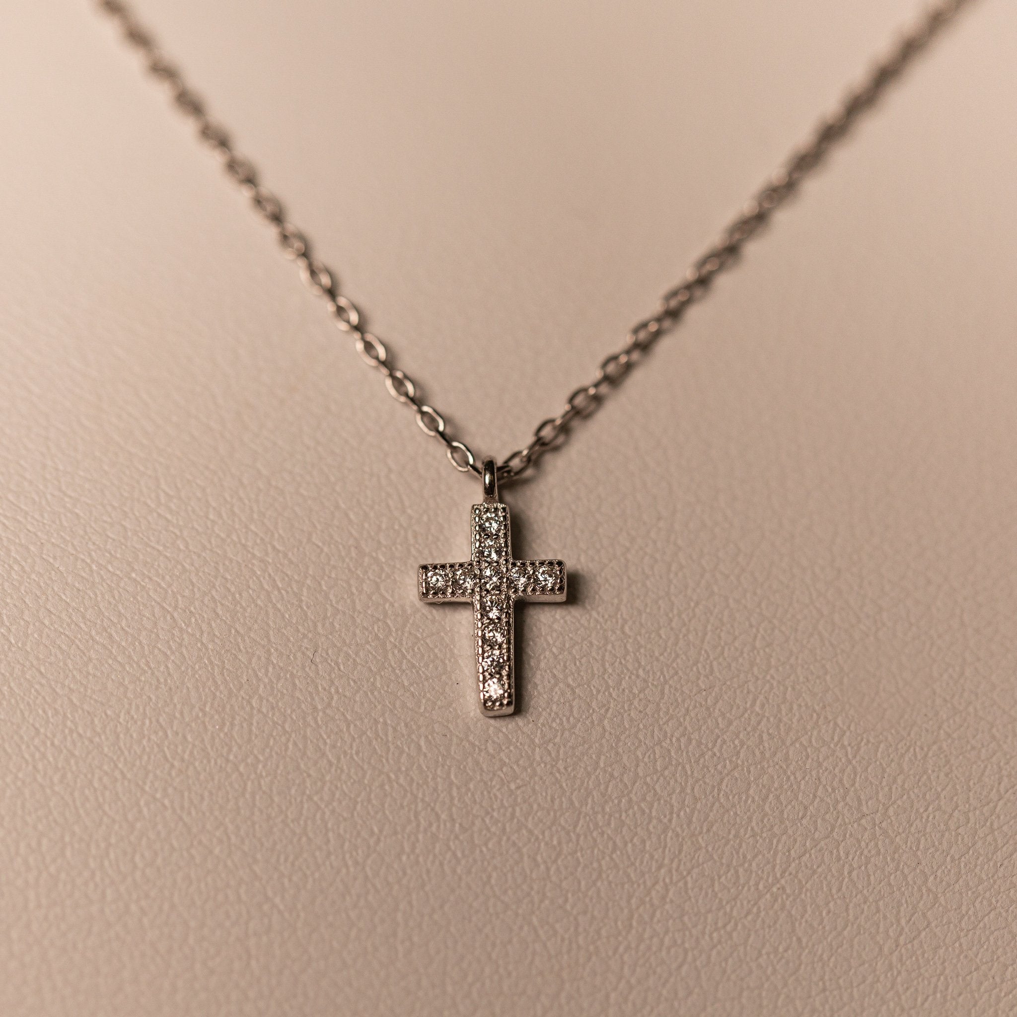 Eve Pink Opalite Cross Necklace – Gisele Collection