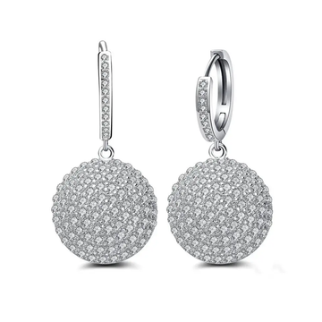 Shiny Disco Ball Earrings - Fabulous Sparkle Day or Night.  Sparkle studded clasps with detailed CZ sparkle that glimmers in the light.  