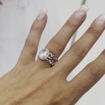 Starlette Galleria Hepburn Engagement Ring - CZ Engagement Rings for Women Promise Rings for Women Oval Engagement Ring 925 engagement rings for women Women's Engagement Rings Simulated Diamond