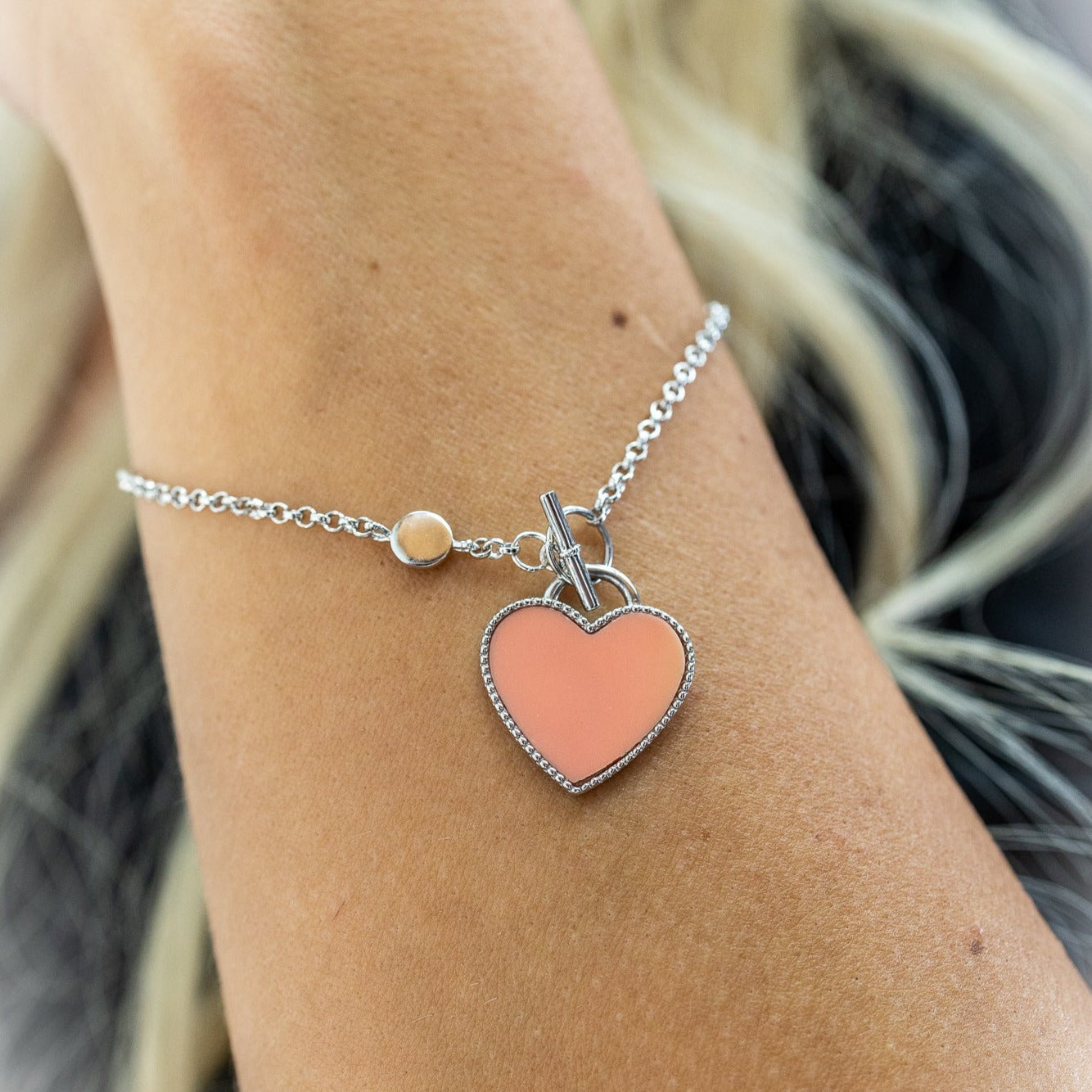 heart locket bracelet