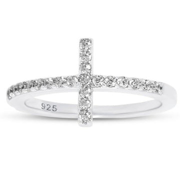Features 26 Triple A CZ stones
Prong setting with 925 sterling silver band, plated in Rhodium
Available in sizes 3 through 12
Also available in gold