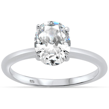 Features a 1.5-carat solitaire stone
Set in sterling silver using a prong setting
Available in sizes 4 through 10 
